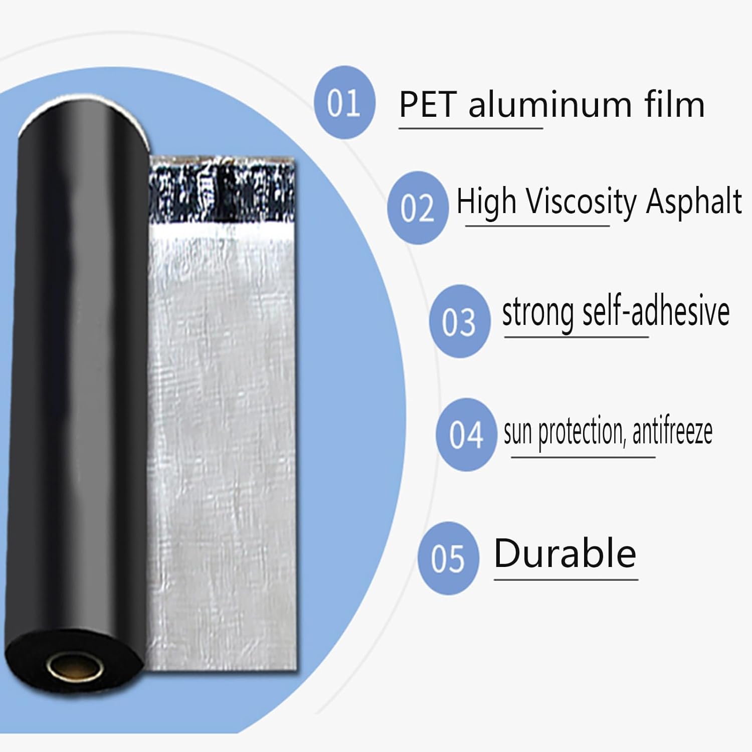 自己接着防水断熱ブチルテープ、屋根修理用アルミホイルテープシーランテープ、窓シール/屋根漏れ、表面ひび割れ用ビチューメンテープ屋根テ