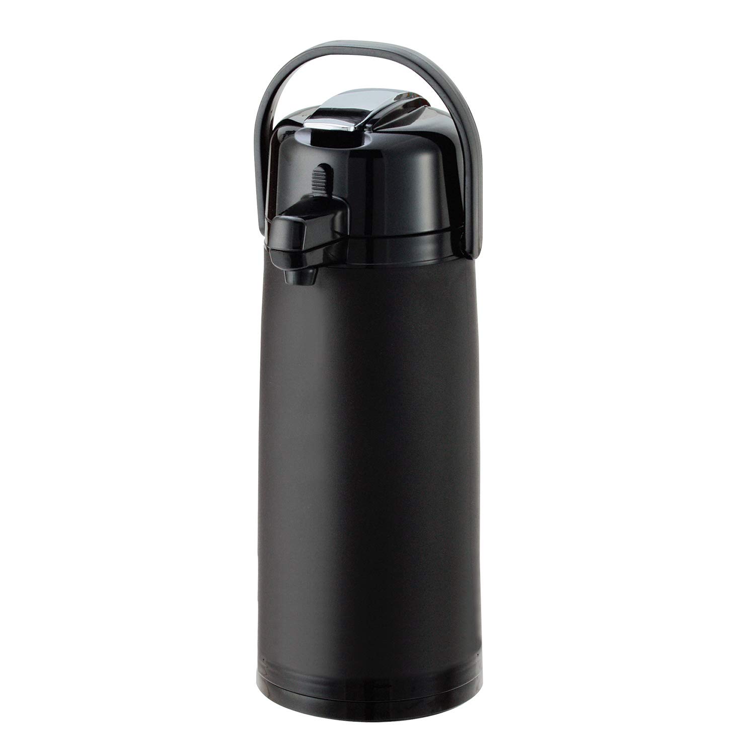 Service Ideas ECALS22PBLMAT Eco-Air Airpot Coffee Dispenser with Lever, Stainless Steel Vacuum Insulated Beverage Dispenser, 2.4 Liter (81.1 Ounce), Matte Black