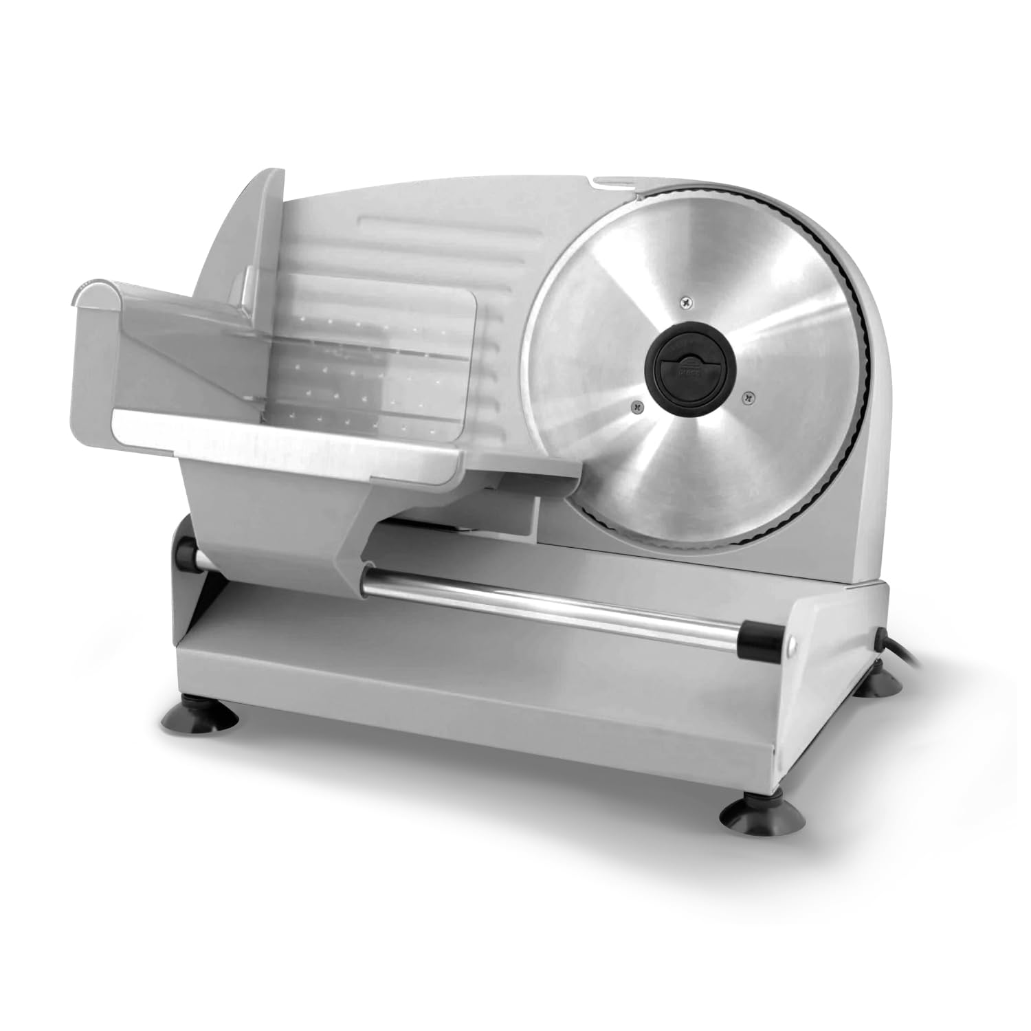 Silva Schneider Allesschneider AS 500 | 150W | Metallgehäuse | 19 cm Edelstahlmesser | Exakte Schnittbreiteneinstellung (0-15 mm) | Zahnradantrieb & rutschfeste Füße