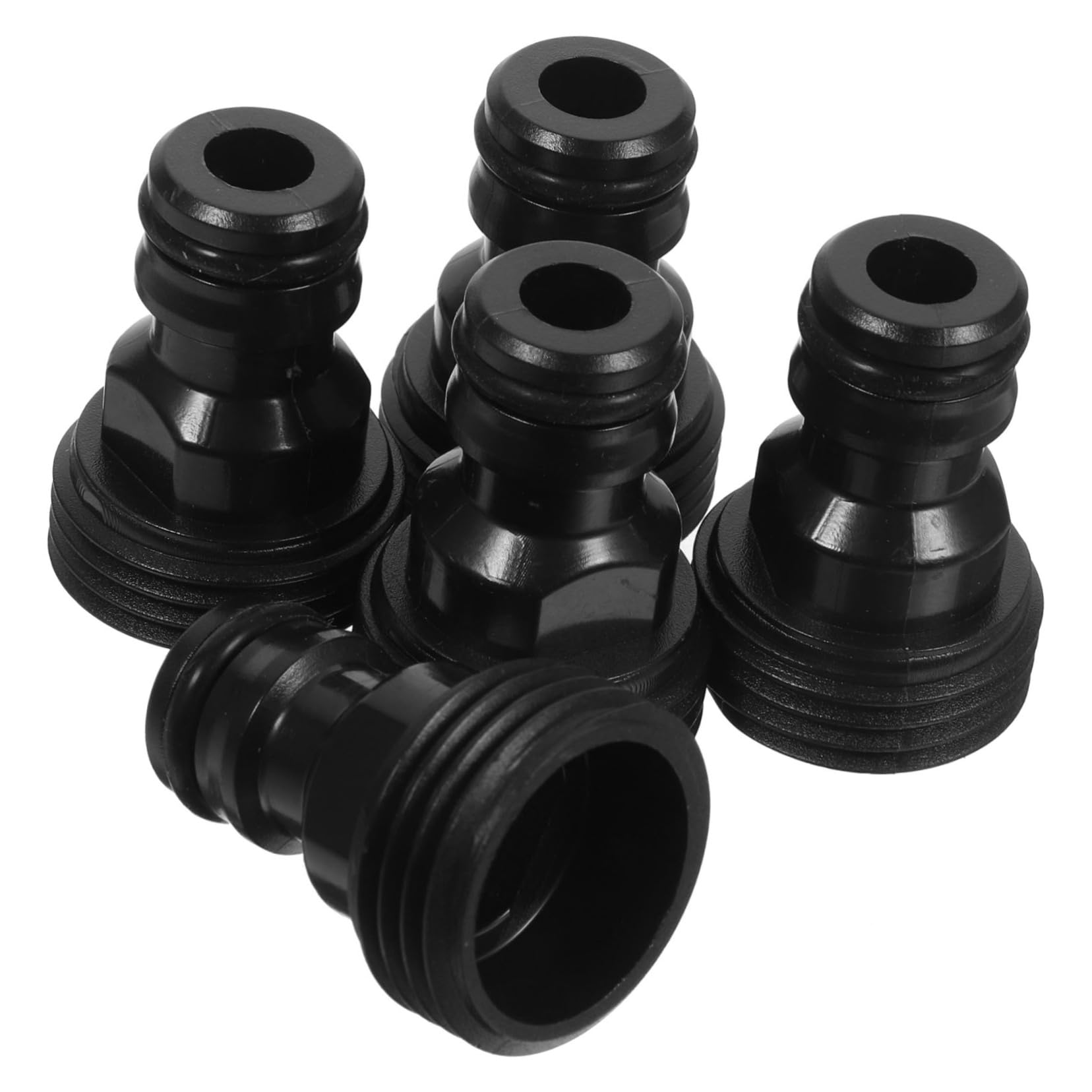 BESPORTBLE 5 Juegos Adaptador De Lavadora Manguera De Remojo Conector De Manguera Accesorios De Manguera Adaptador De Grifo A Manguera Válvula De Agua Boquilla El Plastico Black 5 Piezas * 5