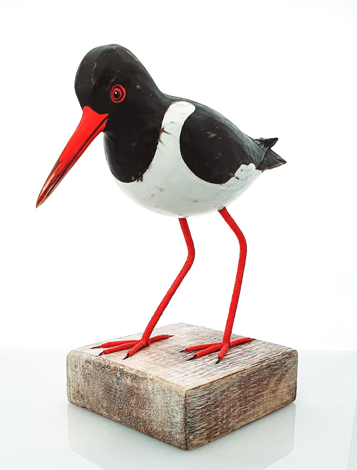 Handcrafted Wood Oystercatcher Figurine, Multicolor - Image 4
