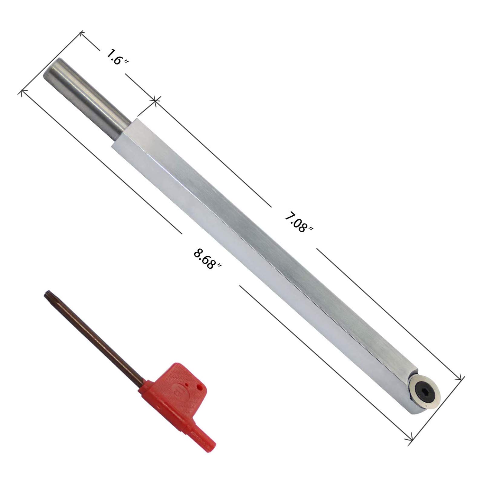 Scalpello, Utensile per Tornitura Del Legno Punta in Metallo Duro Scalpello per Tornio Barra Degli Strumenti con Inserto Rotondo in Metallo Duro Ci0 16 Mm per Hobbisti Del Legno o Fai da Te N
