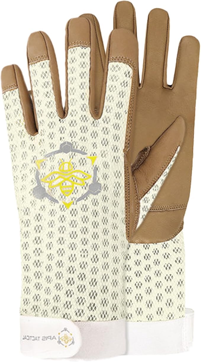 Imkerhandschuhe Rindsleder – Maximaler Stichschutz, Beige, XL | Lange Bienenhandschuhe für Imker | Sehr weich, griffig & atmungsaktiv | Heavy-Duty-Ausrüstung der Profi-Serie für Honigbienen