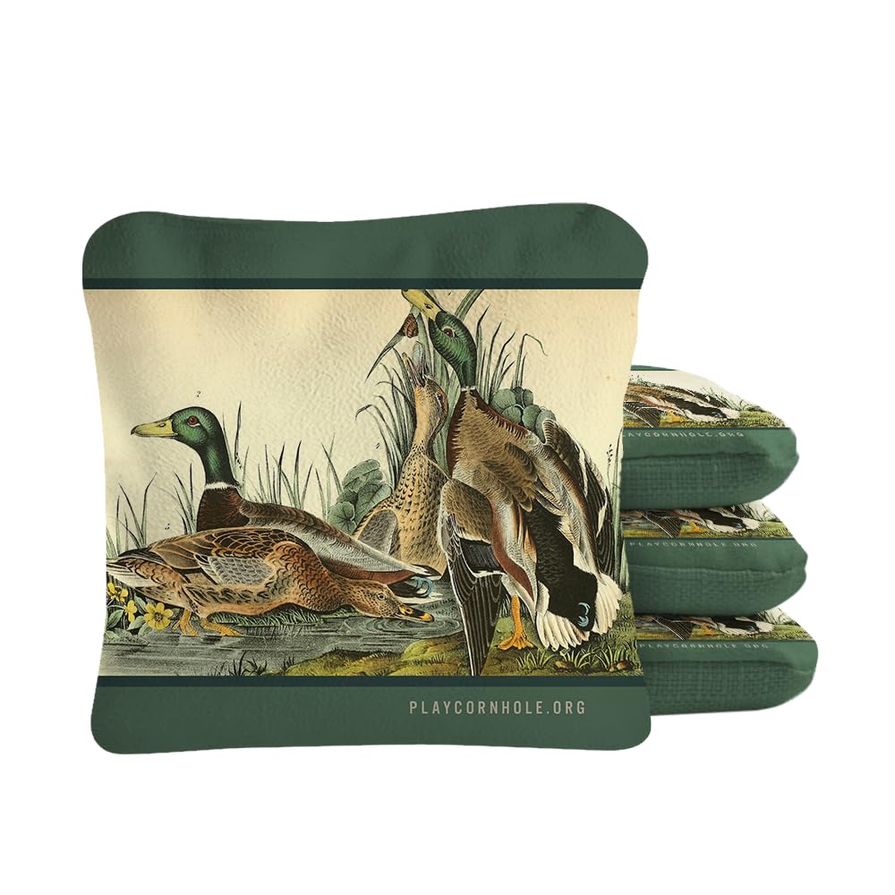 ACA Synergy Pro Dual Sided Cornhole Bags | Outdoorsman Green Design | Set of (4) All-Weather Resin Filled Stick & Slide Corn Hole Bags