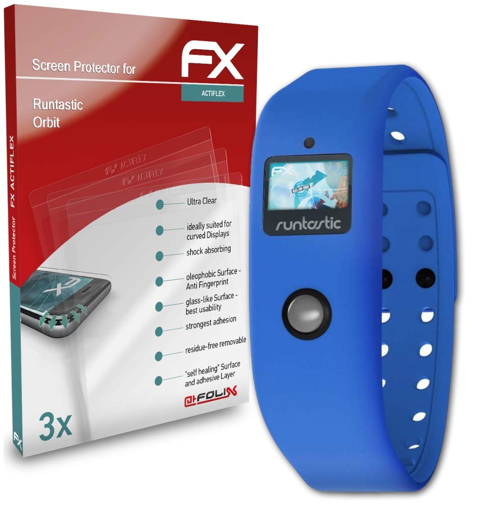 Screen Protector compatible with Runtastic Orbit Protector Film, ultra clear and flexible FX Screen Protection Film (3X)