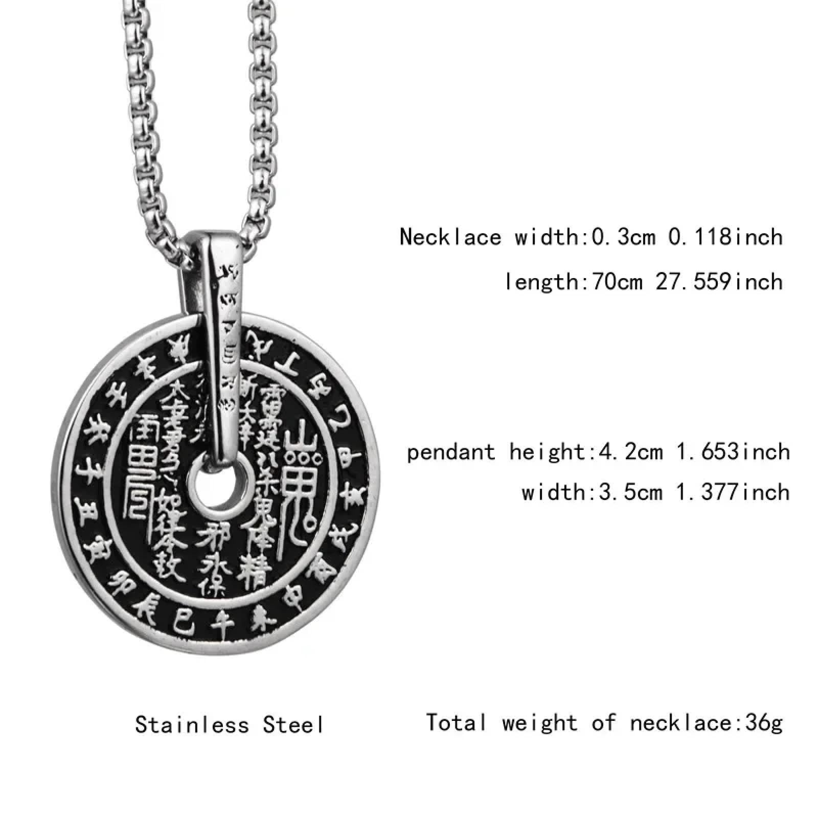 SiVaji Necklace Halskette Ketten Schmuck Herren Frauen Anhänger Necklaceretro Runde Anhänger Halskette Männer Junge Halsketten Vintage Männlich