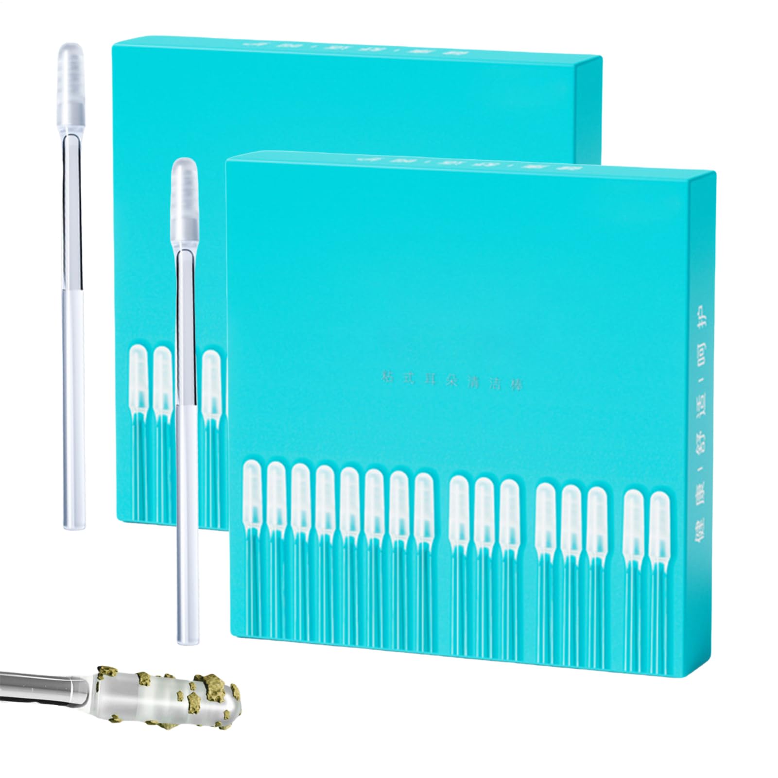 48 Stück Sticky Earpick, 2er-Pack Wiederverwendbarer Ohrreiniger, Selbstklebende Ohrreinigungshilfen, Abwaschbares Ohrenschmalz Entfernungswerkzeug Mit Kunststoffkopf Für Erwachsene Und Kinder