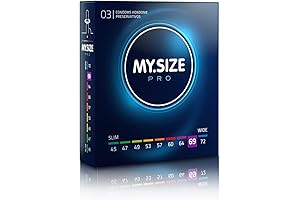 My Size Wide Condoms 69mm (Pack of 3)-Vegan, Pro 69