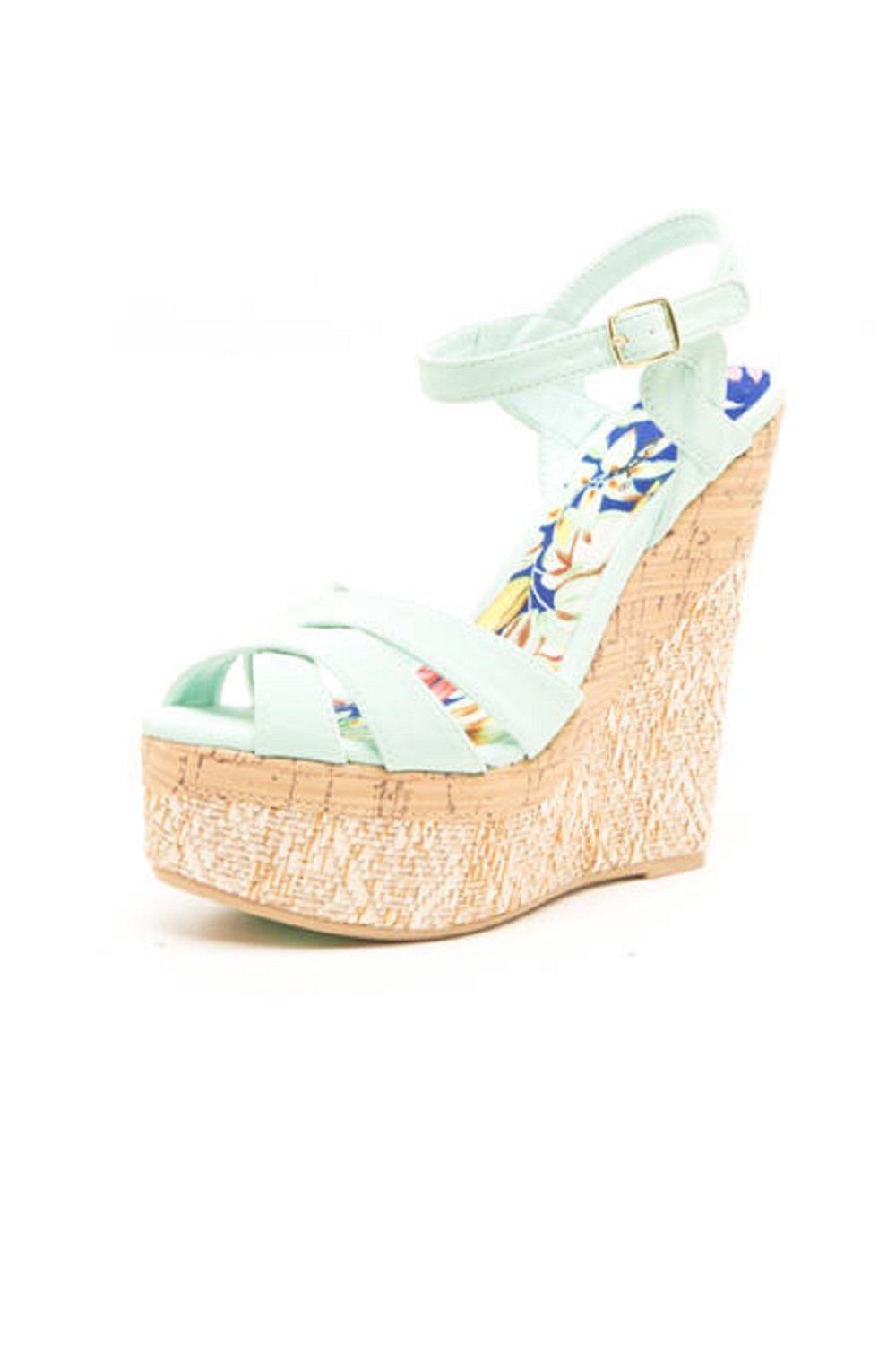 Espadrille Strappy Wedge (6, Menthol)