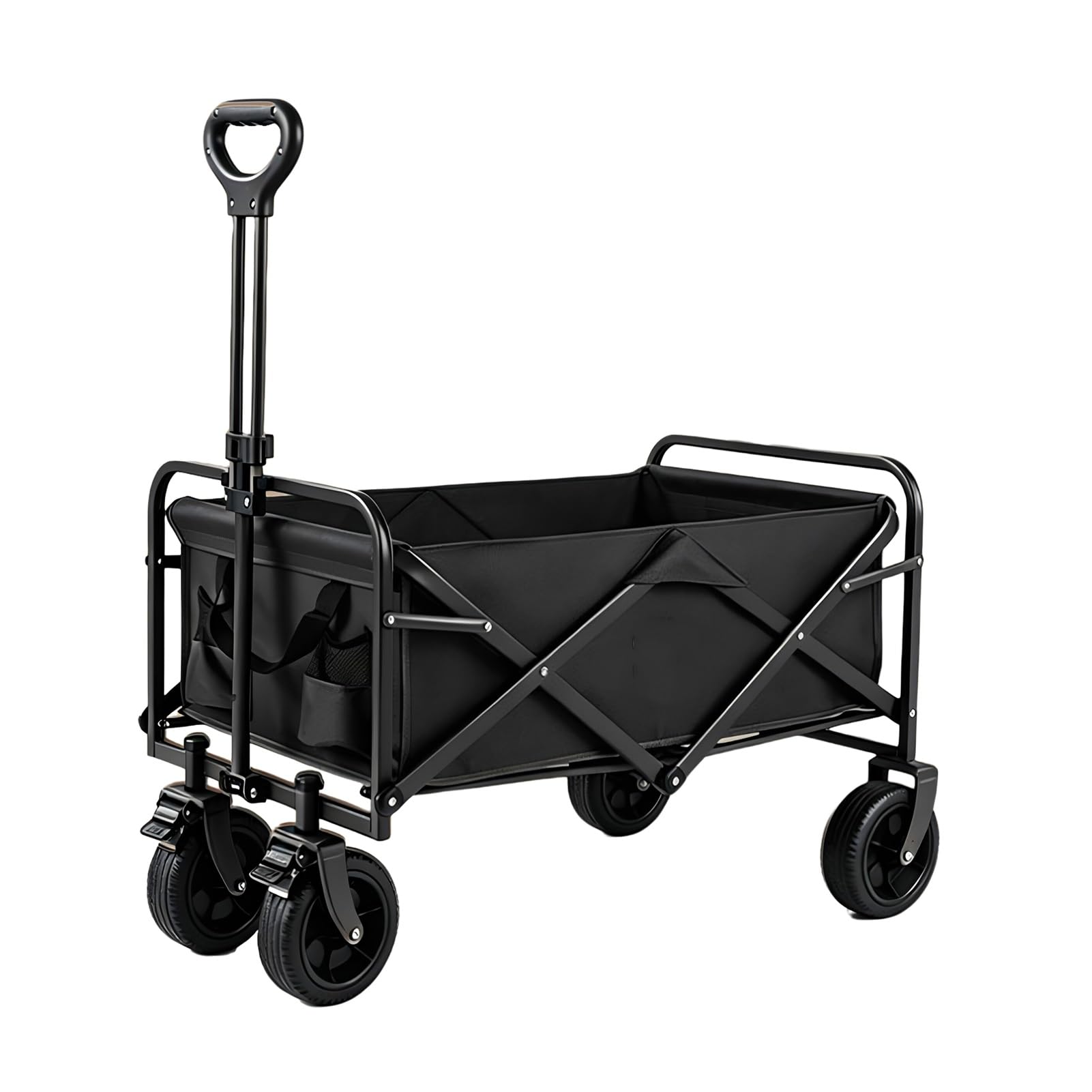 Carro plegable para camping y deportes al aire libre con amplio espacio de almacenamiento