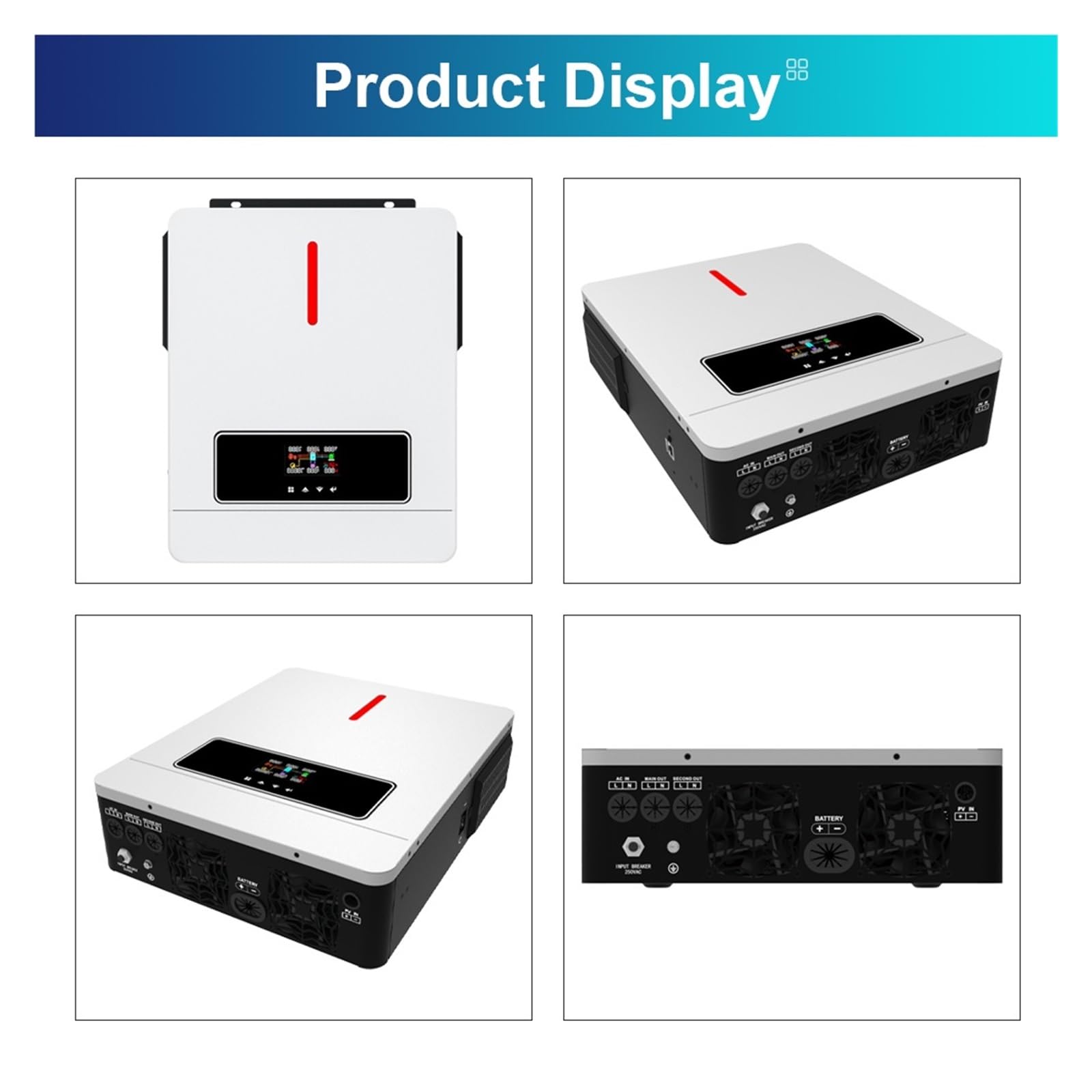 4,2KW 6, Sieciowy Hybrydowy Inwerter Słoneczny 48V 500VDC 140A Sterownik MPPT Podwójny Falownik Fotowoltaiczny OszczęDność KosztóW(4.2KW PRO 24V Wifi)
