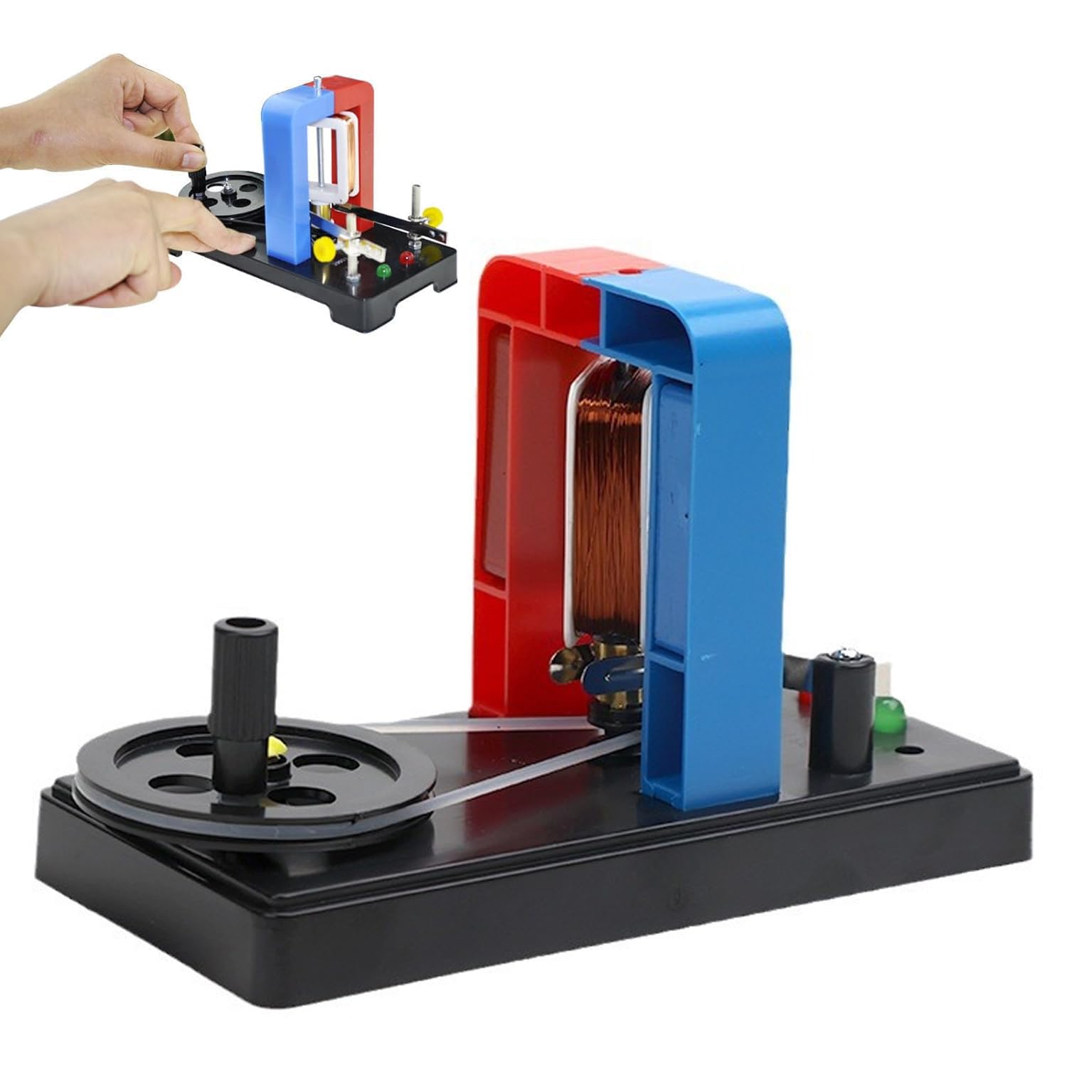 Generatore a manovella, strumento educativo a induzione elettromagnetica, generatore elettrico DC per dimostrazioni di fisica