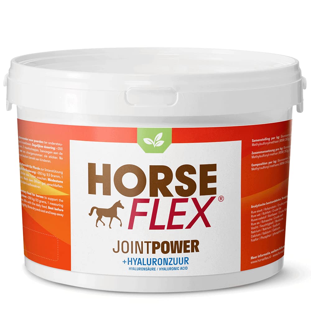 HorseFlex JointPower avec acide hyaluronique pour chevaux pour soutenir les articulations, les tendons, les ligaments, le cartilage et la synovia (liquide articulaire) – 3000 g