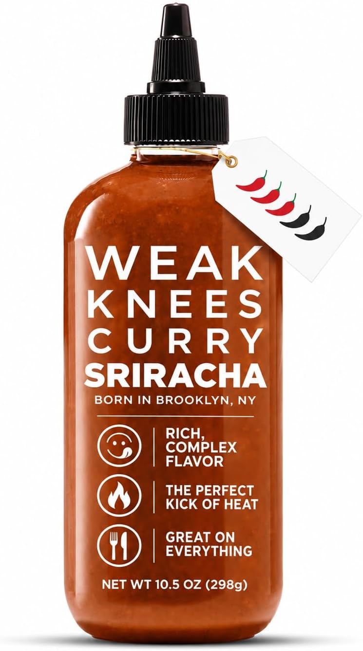 Weak Knees Curry Sriracha Hot Sauce, 10.5oz Gochujang Hot Sauce