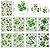 CCINEE 82PCS St.Patrick's Day Window Cling Sticker,Large Shamrock Glass Window Sticker Decal for Home Party Decoration