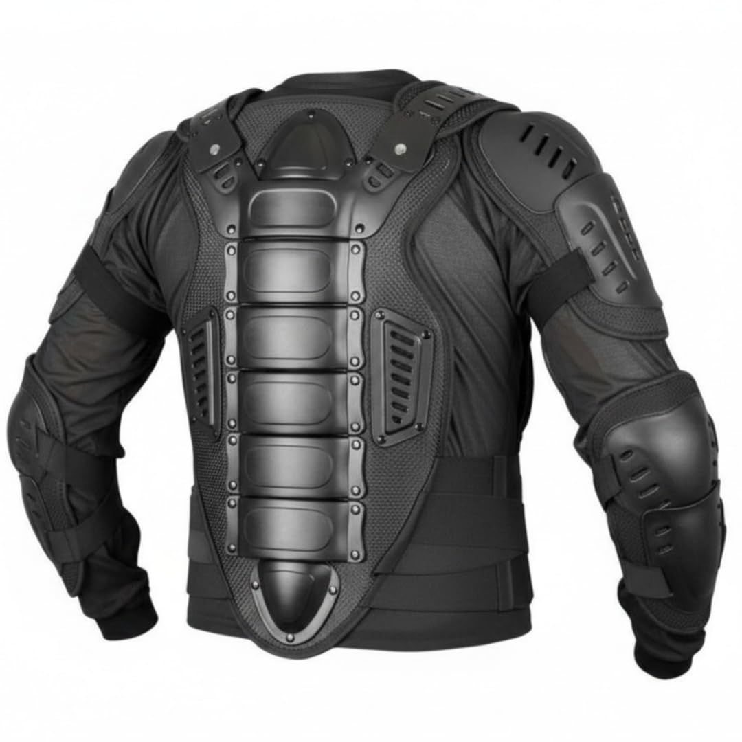 Chaqueta de protección para motocicleta con protector de espalda, chaleco protector para motocross MTB Downhill – Tanque de cuerpo entero – pectoral