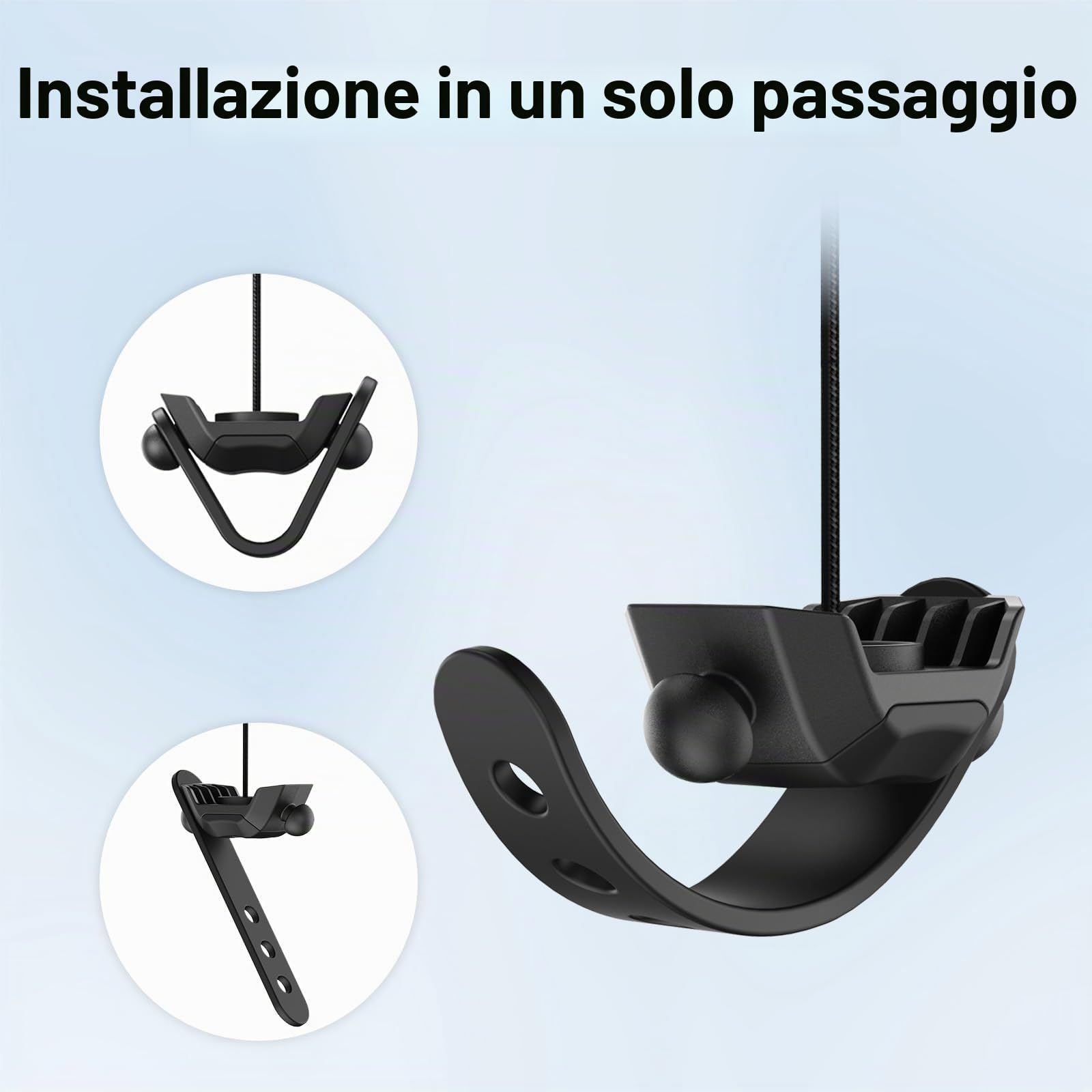 AMVR Gestione cavi VR, 6 confezioni di sistema retrattile a soffitto per Quest 3S/3/2/PSVR/PSVR 2/Rift/Rift S/Valve Index/HTC Vive/Vive Pro/HP Reverb G2/PSVR Link Cable (nero)