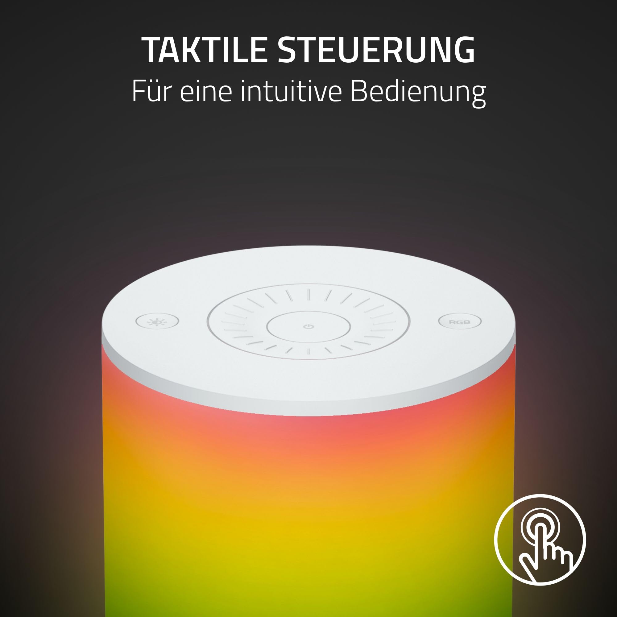 Razer Aether Smart-Leuchte Pro - LED-Leuchte mit Mehrzonen-Beleuchtung (Mehrzonen-Beleuchtung, Touch-Steuerung, Powered by Chroma RGB, Kompatibel zu Matter, Unterstützt Smart Home App)