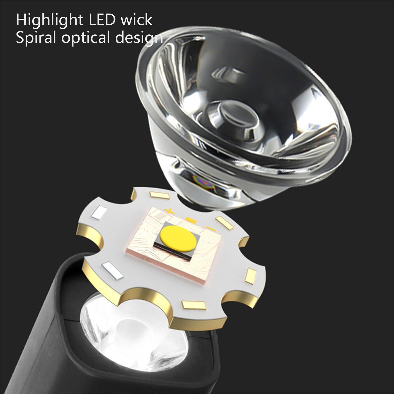 Lampada frontale indossata dall'orecchio, con sensore di movimento regolabile, confortevole e leggera, con gancio per l'orecchio, luminosità regolabile per pesca, campeggio, corsa, luce portatile