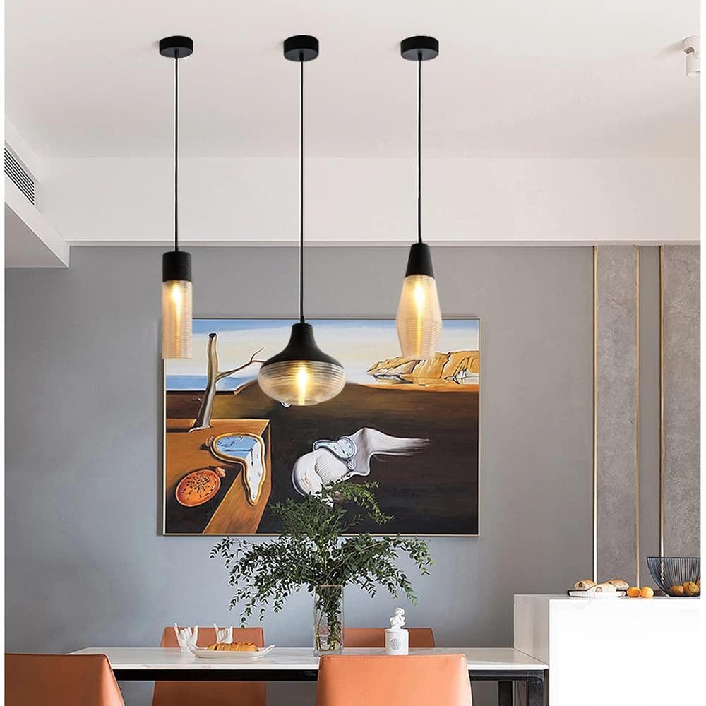 Retro proste lampy wiszące LED, przemysłowe wyposażenie oświetlenia lampy wiszącej, szklany żyrandol na głowę, do sypialni bar do jadalni kuchnia