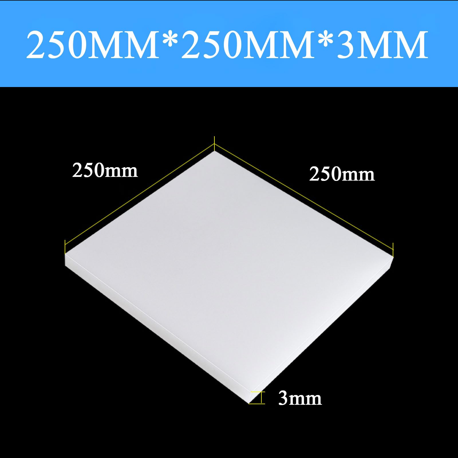 Płyta polipropylenowa, Arkusze z nylonu i tworzywa sztucznego, płyta poliamidowa, wiele rozmiarów, opakowanie wielokrotne(250mm*250mm*3mm*5pcs)