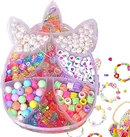 Kit 400 Miçangas Coloridas Infantil Conjunto Para Montar Pulseiras Colares Anel