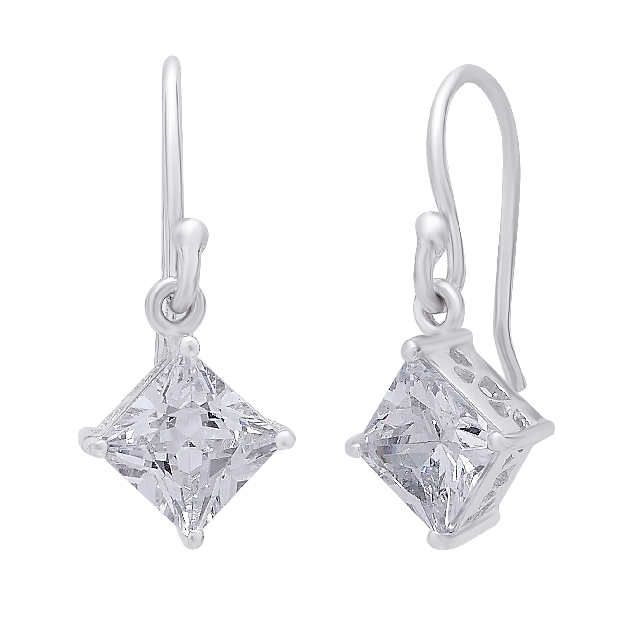 ZAVYA 925 Sterling Silver Cubic Zirconia Drop Silver Plating Drop Earrings | | Gift for Women and Girls | With Certificate of Authenticity and 925 Hallmark (B0C7KXL2LP) Amazon Price History, Amazon Price Tracker