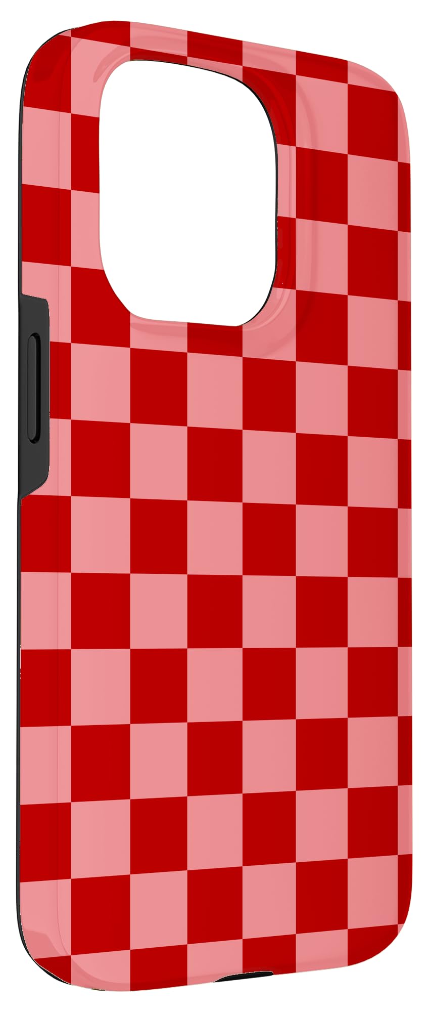 Checkerboard Checkered Checked Check Pattern Red Pink Color Case for iPhone 15 Pro - Image 3