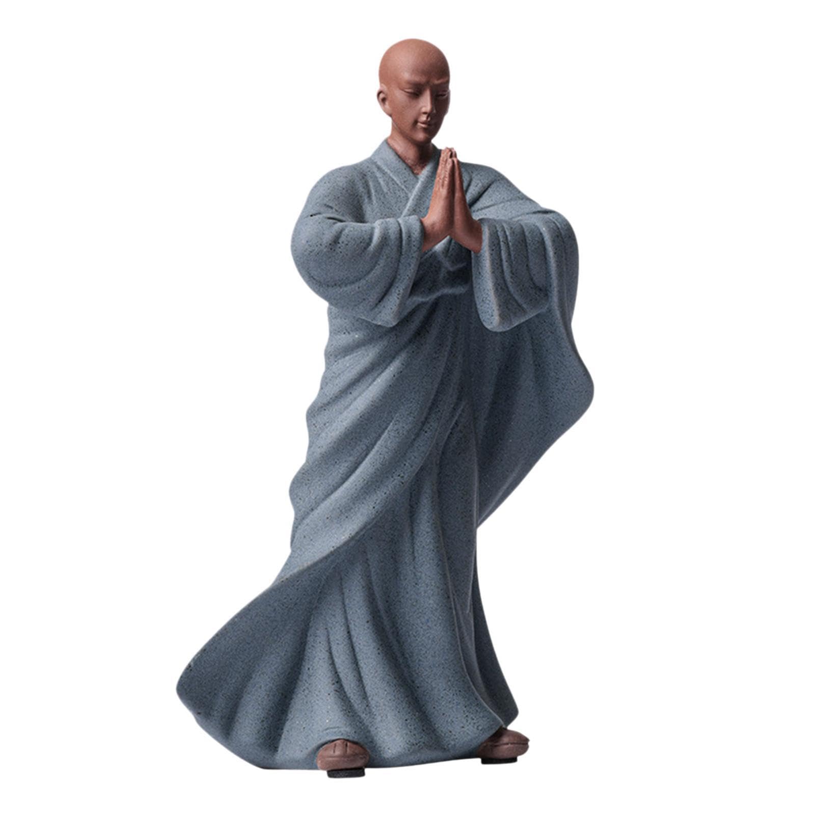 PIXZCSA Carved Ceramic Buddha Sculpture Collection Monk Figurines For Club Display Monk Statue Ornament With Look Suitable For Decoration In Home And Office, Style B