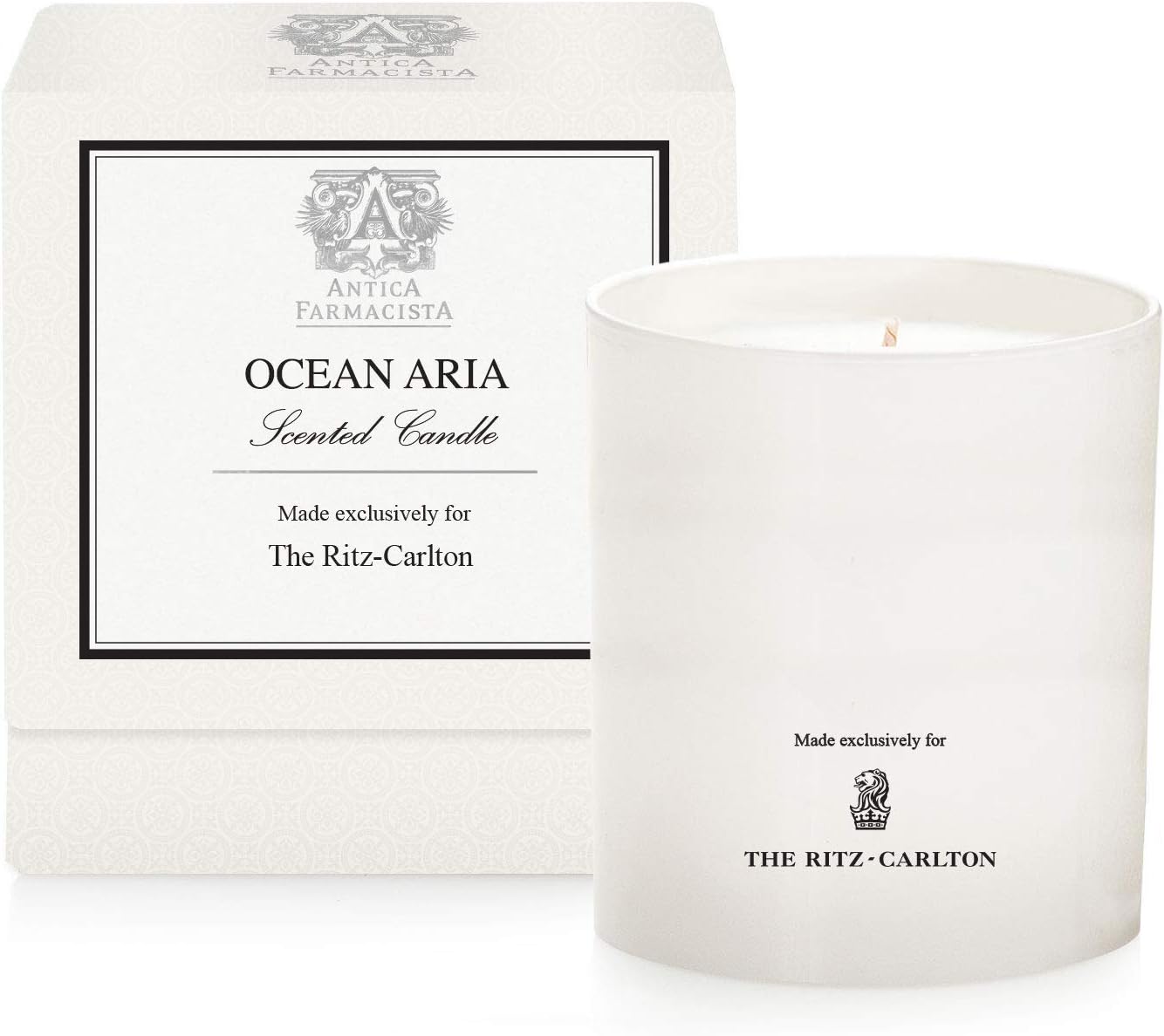 The Ritz-Carlton Ocean Aria Candle by Antica Farmacista - Notes of Fresh Saltwater and Bergamot - 9 oz.
