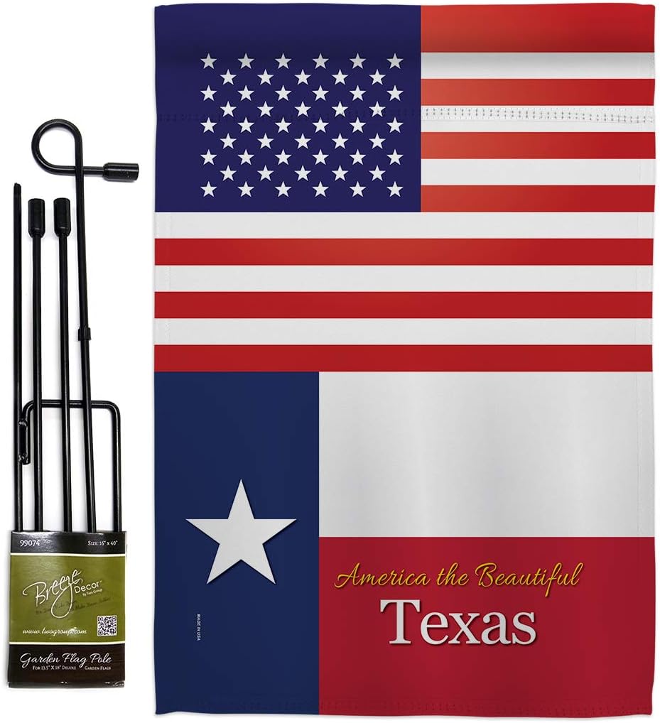 US Texas Burlap Burlap Garden Flag Americana States USA American Territories Republic Small Decorative Gift Yard House Banner Double-Sided Made In 13 X 18.5
