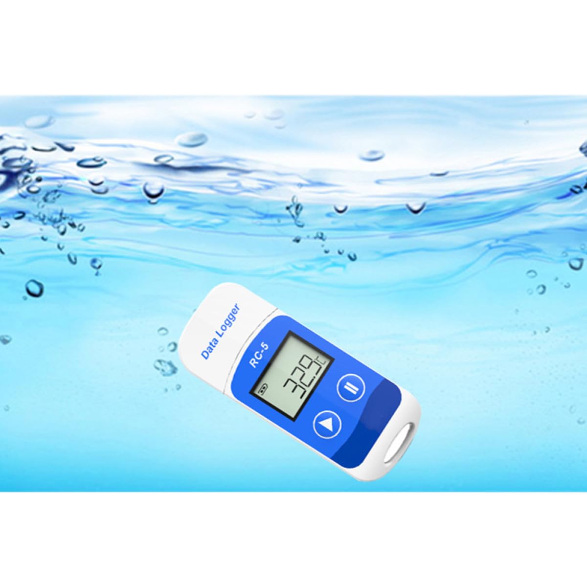 Registratore Temperatura USB Display Lcd Blu, Plastico | Intervallo 30 °c~+70 °c, Risoluzione 0, 1 °c, Allarme Sovratemperatura e Export Dati