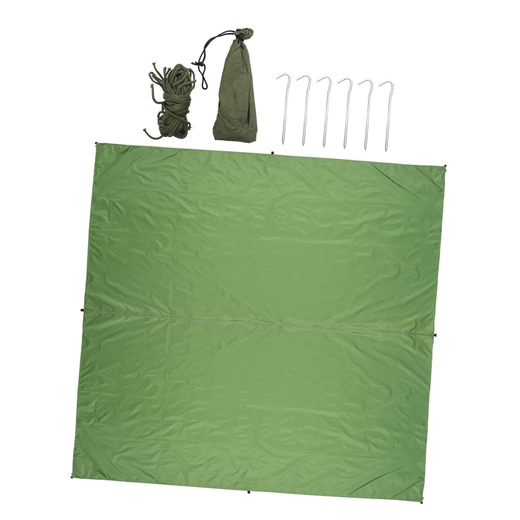 Mikikit 1 Set Outdoor Tarp Canopy Tent Protection Awning for Camping and Hiking Durable Coated for Person Use for Beach and Outdoor Activities