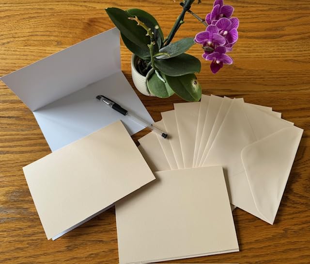 Image of Tan Blush Notecard Set - A7 with Envelopes -10 Count