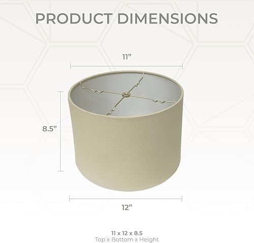 Miniatura 3 de Royal Designs pantalla de lámpara resistente con forma de tambor, HB-610-12LNBG
