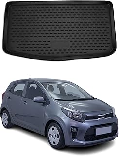 OMAC Boot Mat Boot Liner Compatible with Kia Picanto 2017-2021 Rubber TPE Black