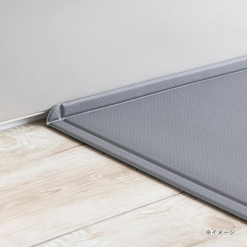 CAINZ L-Fit Mocha SS Kitchen Mat, Gap Filler 17.7 x 35.4 inches (45 x 90 cm), Thickness 0.2 inches (6 mm), Cushioning, Antibacterial, Flame Resistant, Mildew Resistant, Wipe Clean 45cm×90cm brown (mocha)