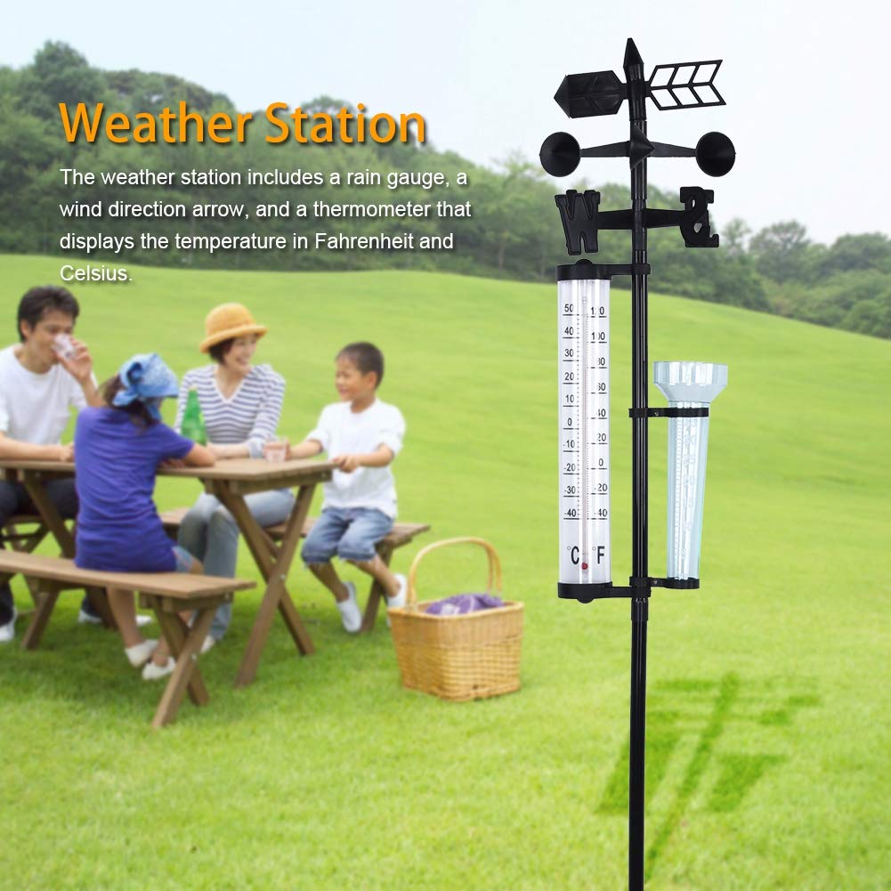 Cosiki Shopping Spree ????????? ???? Smart Weather Station - 3 in 1 Weather Station Measurer Outdoor Garden Thermometer Rain Gauge Wind Indicator