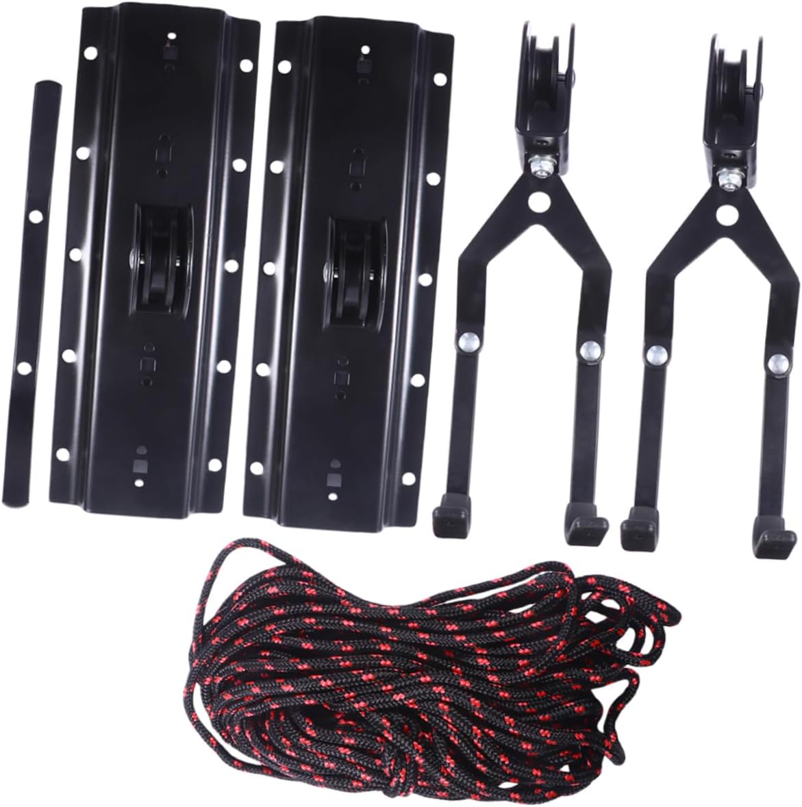 ibasenice 1 Set Hoist Ceiling Lift Rack for Racks for Garage Mounted Storage Bike Wall Hook Bike Hanger Hanging Rack Bike Wall Stand Holder Steel Black