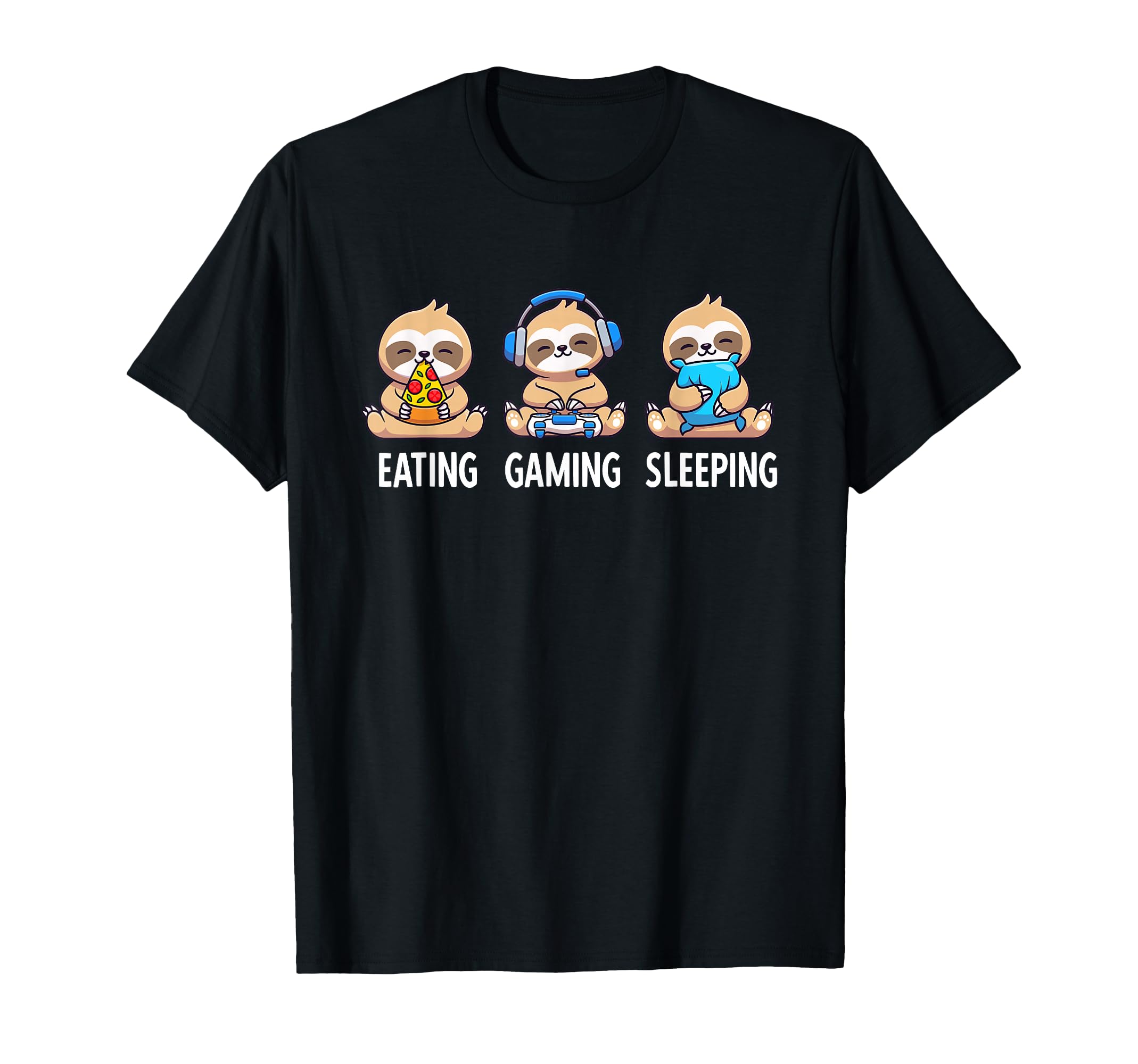 Eating Gaming Sleeping Sloth Kids T-Shirt