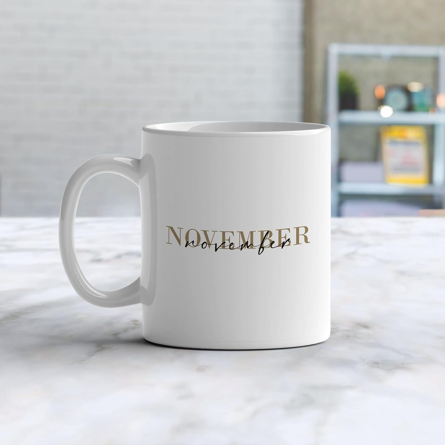 GotPrint Exclusive Monthly Mug Design | Seasonal Ceramic Coffee and Tea Mug | Gift for Men, Women, and Loved Ones on Birthdays, Holidays, and Special Occasions, Mugs by Theme, November-V2, 11oz
