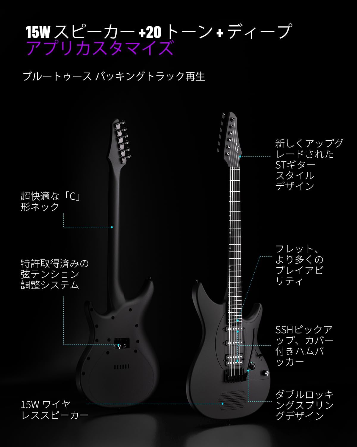 Enya Inspire スマート エレキギター Amazon.com: Enya Electric Guitar Inspire 39