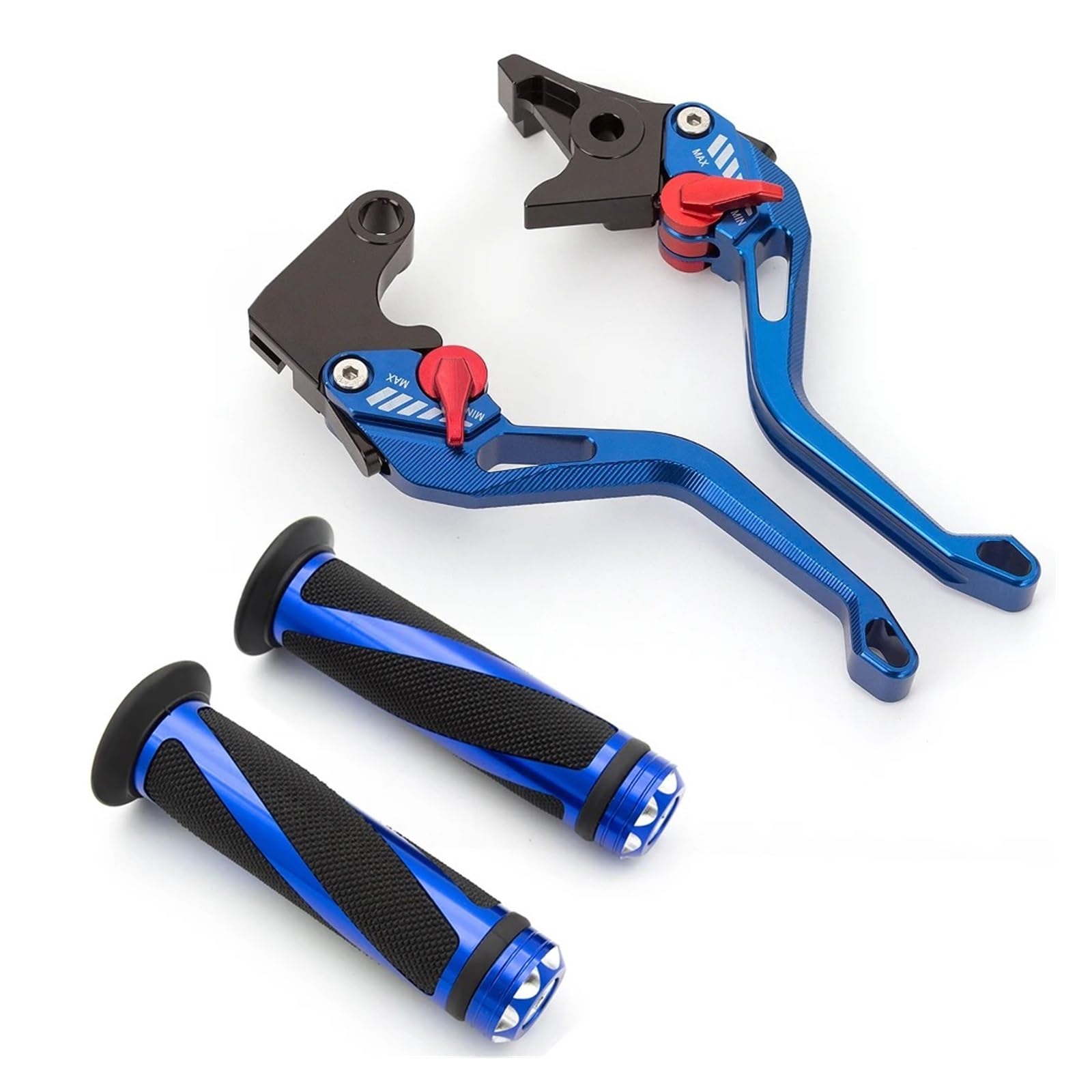 JWQEBNS Motorcycle Brake Clutch Levers for Triumph Speed 400 Scrambler 400X 2023 2024 CNC Motorcycle Aluminum Brake Clutch Lever with Hand Grips(Blue)