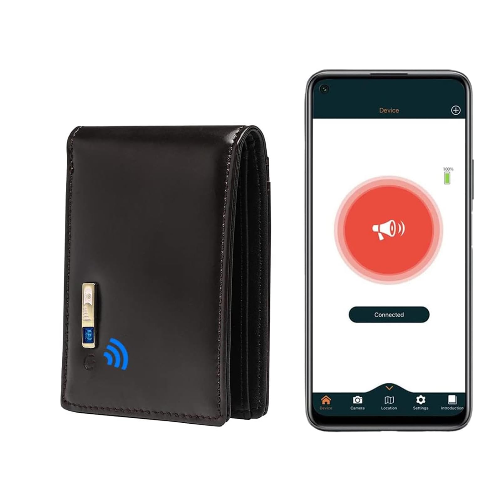 Anti-Lost Bluetooth Wallet Tracker & Finder (Coffee)-image-13