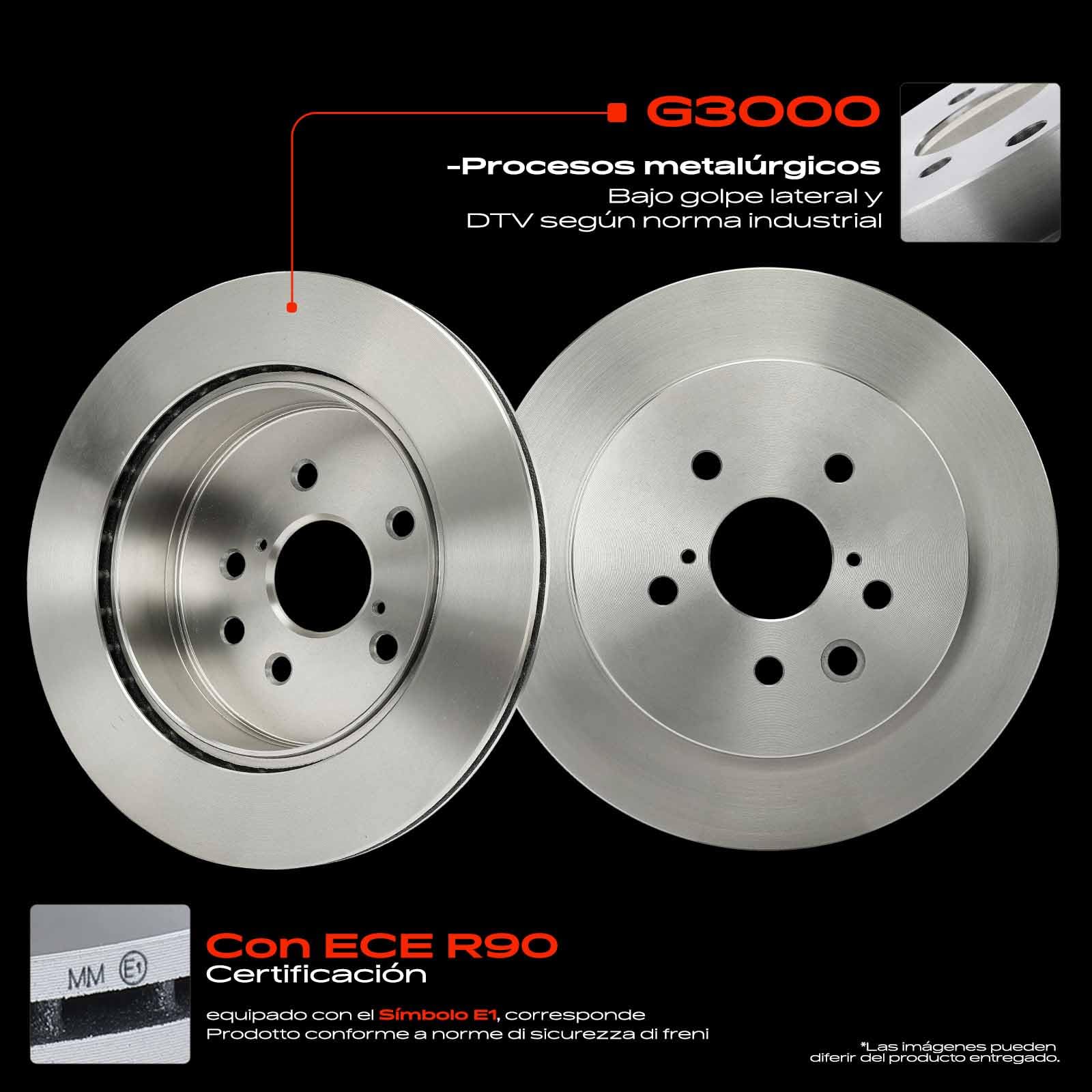 Frankberg 2 discos de freno + 4 pastillas de freno para eje trasero con lubricante de freno compatible con GS GRS19 GWS19 UZS19 2005-2011 GS S19 2006-2011 IS C GSE2 2009-2015 Replace# 4243130290