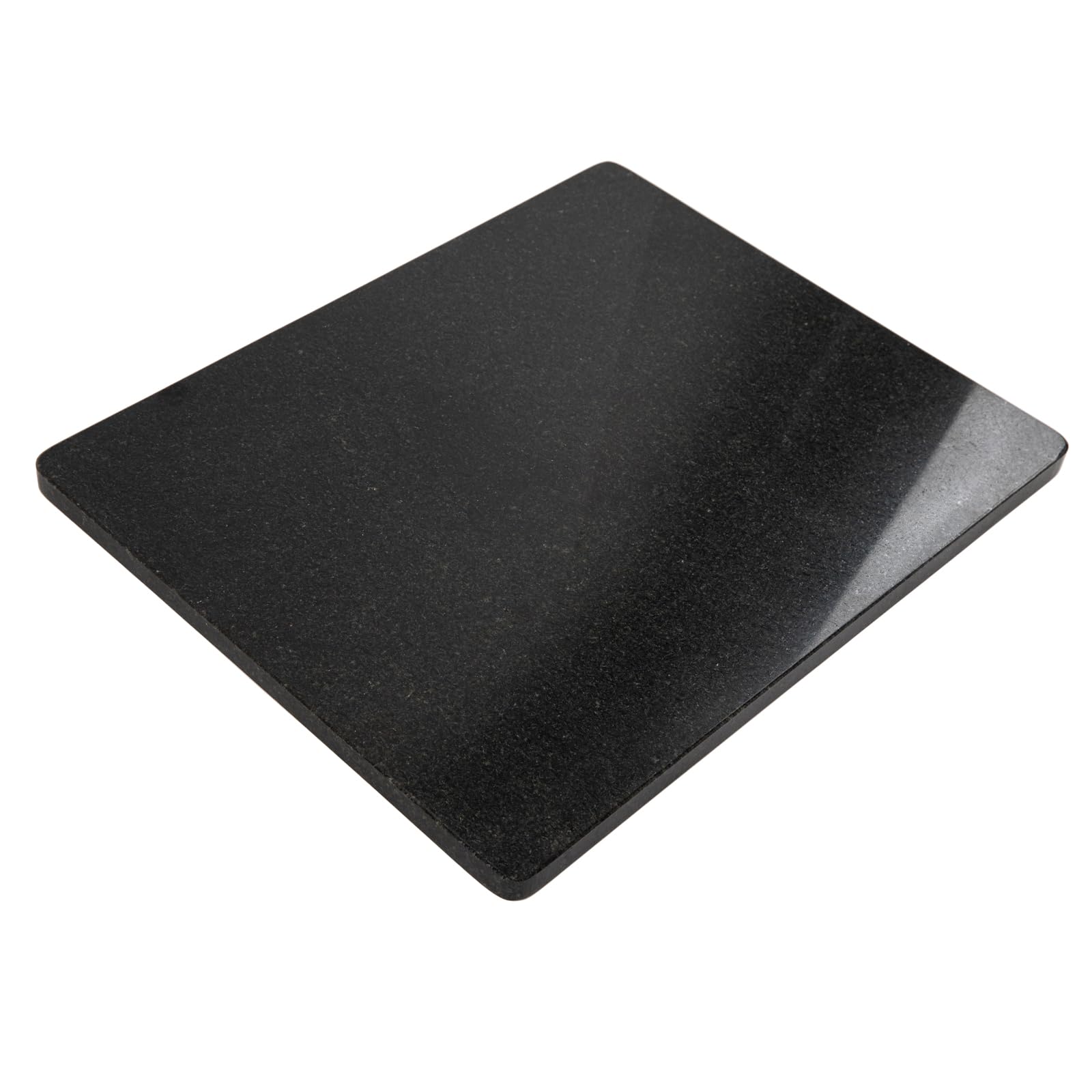 Lovdeco Schneidebrett aus Granit, für Küche, große schwarze Marmorplatte, Geschenk mit rutschfesten Füßen, 40,6 x 50,8 cm, 1 Stück