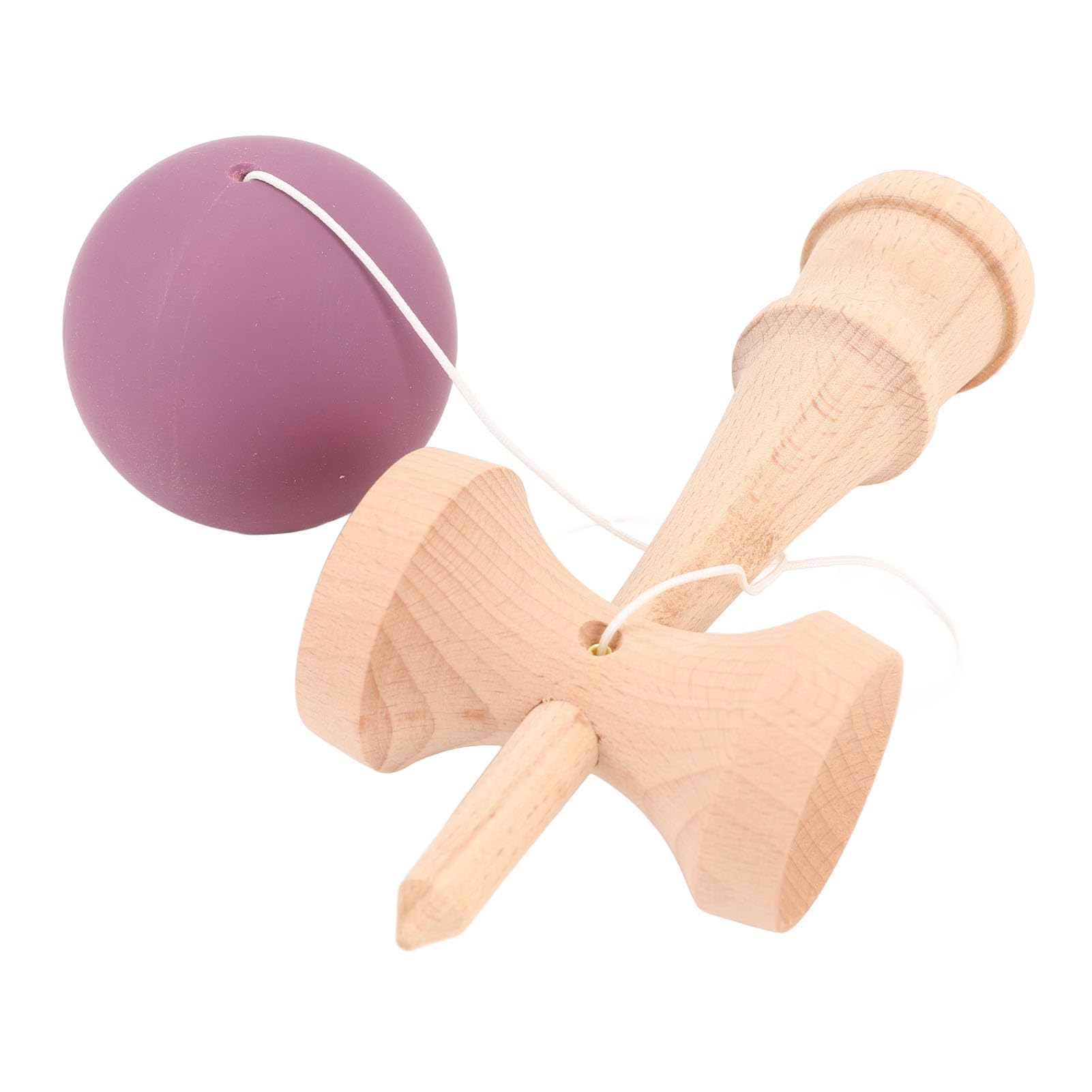 Kendama Toy, Wooden Catch Ball Kendama Wooden Kendama Toy Portable Kendama Poprawia koordynację Oka Dłoni ze Sznurkiem do Pomieszczenia i na Zewnątrz (PURPLE)