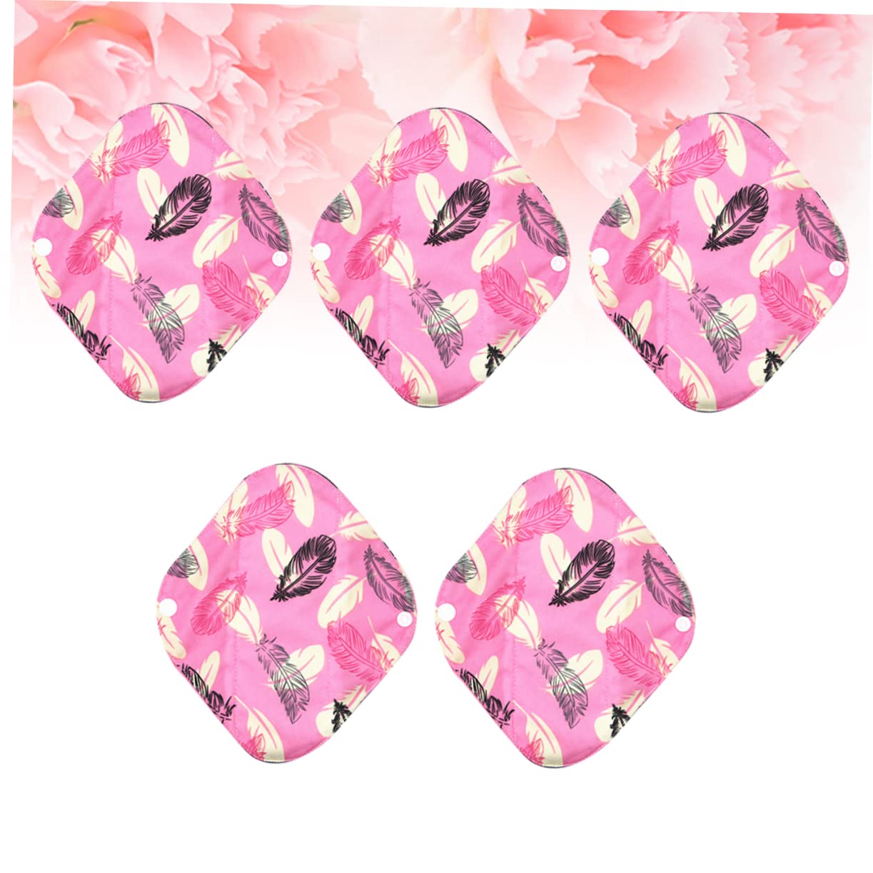 5piezas Compresas Sanitarias Lavables Reutilizables De Fibra Para Mujeres Ajustables Ropa Interior
