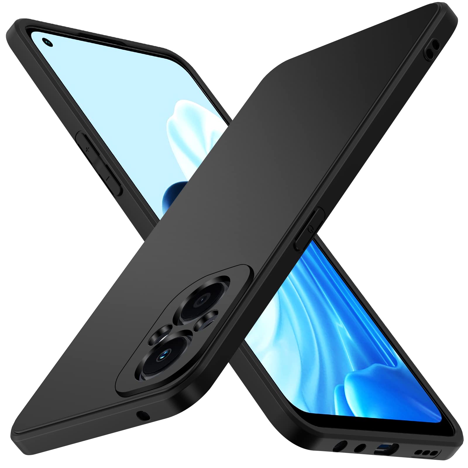 iVoler Cover in Silicone per Oppo Reno 8 Pro 5G (Non per Oppo Reno 8 5G) con Protezione Della Fotocamera, Ultra Sottile Custodia in TPU Morbida Anti-Graffio Antiurto Protettiva Case, Nero