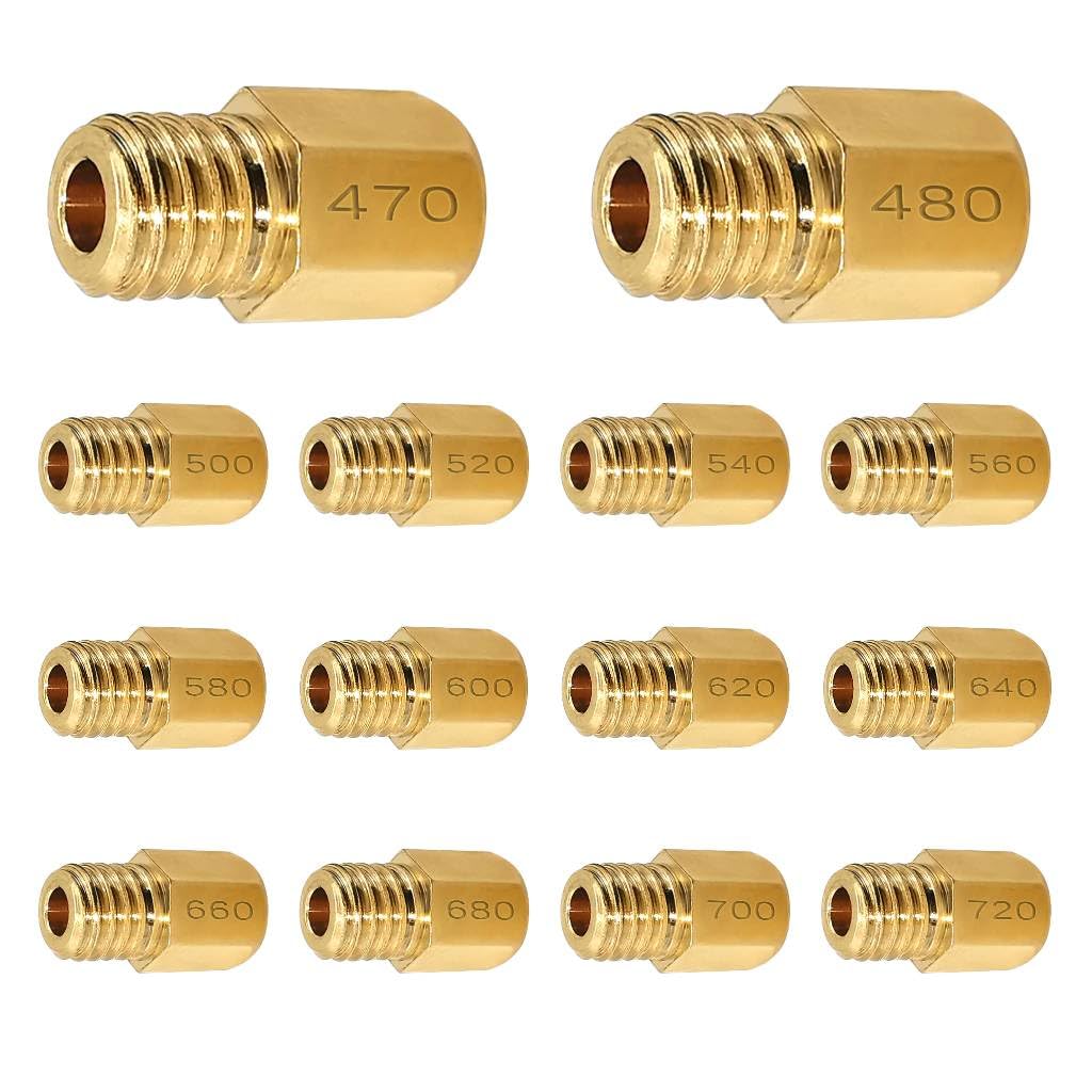 Strongthium 14PCS Large Hex VM4/042 470# ~ 720# Main Jet Kit